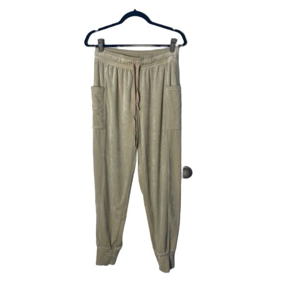 Offline by aerie SZ M beige velour cozy jogger sweatpants - Picture 1 of 5